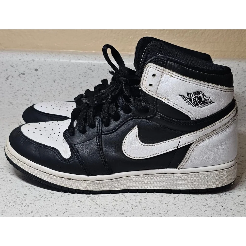 Nike Air Jordan 1 Mid Panda Black White GS 7Y